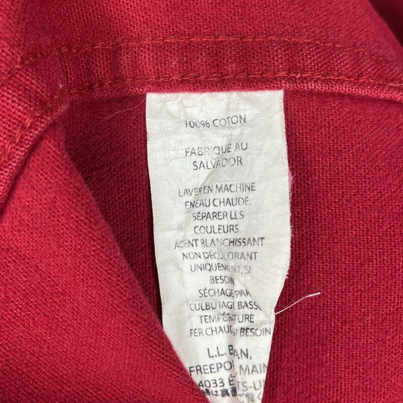 LL Bean Mens Chamois Long Sleeve Button Up Shirt XL Heavy Shacket Jacket Flannel - Picture 7 of 7